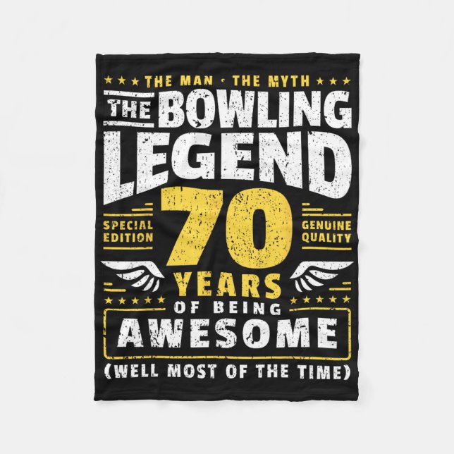 Couverture Polaire 70e anniversaire Bowling 70 ans Old Bowler (Devant)