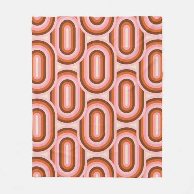 Couverture Polaire 70's Retro Seamless Pattern. 60s and 70s Aesthetic (Devant)