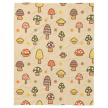70s Style Retro Mushrooms