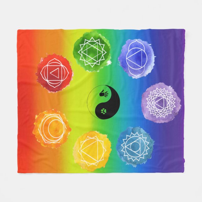 Couverture Polaire 7 chakras moyen (Devant (Horizontal))