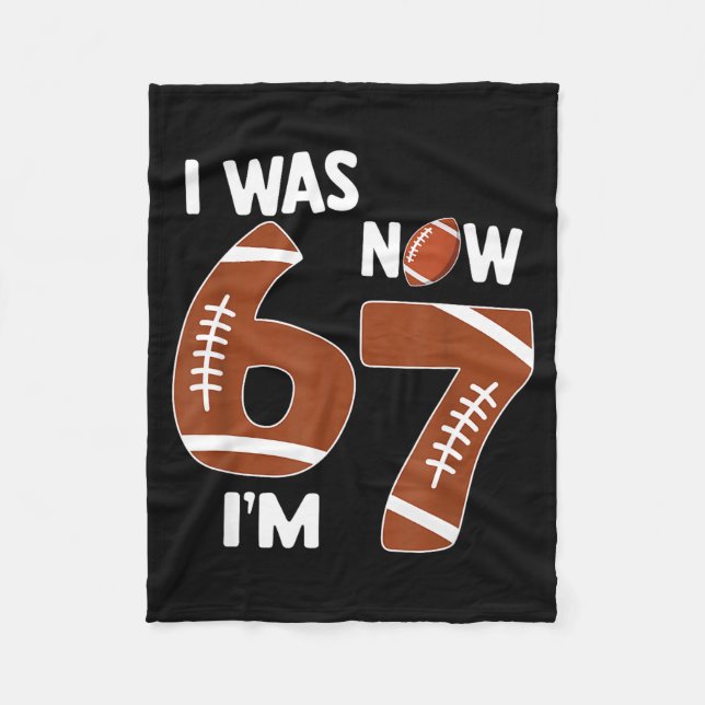 Couverture Polaire 7 Year Old Birthday Shirt Was 6 Now I'm 7 67 Funny (Devant)