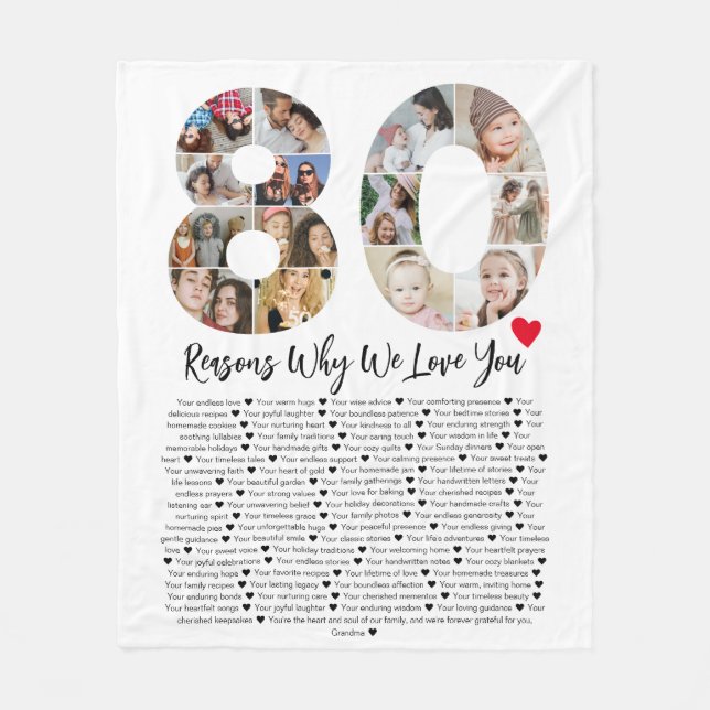 Couverture Polaire 80 Raisons pour lesquelles nous vous aimons 80e an (Devant)