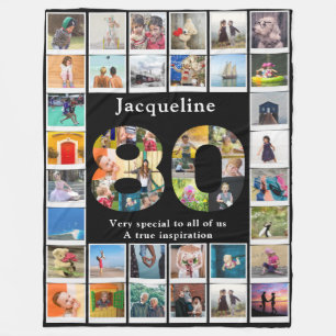 Couverture Polaire 80e anniversaire Famille Modèle photo Grand