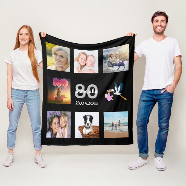Couverture Polaire 80e anniversaire photo collage noir (En situation)