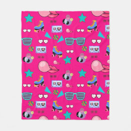 Couverture Polaire 80s Costume Vibrant pink Retro culture pop