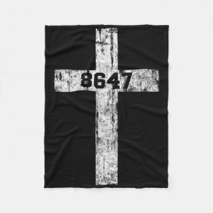 Couverture Polaire 8647 Anti Trump Croix Chrétien Jésus 86 47 Rétro