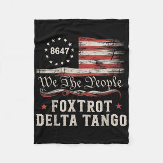 Couverture Polaire 8647 Foxtrots Deltas Tangos Drapeau Amérique