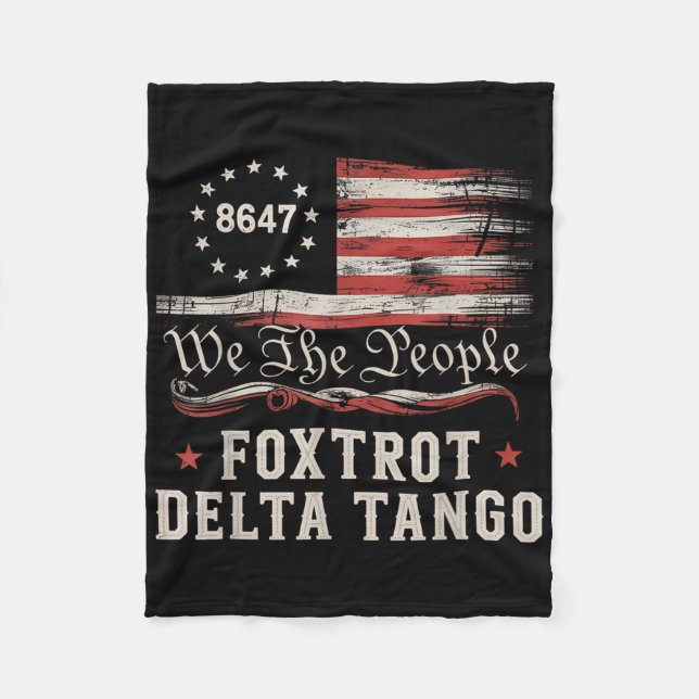 Couverture Polaire 8647 Foxtrots Deltas Tangos Drapeau Amérique  (Devant)