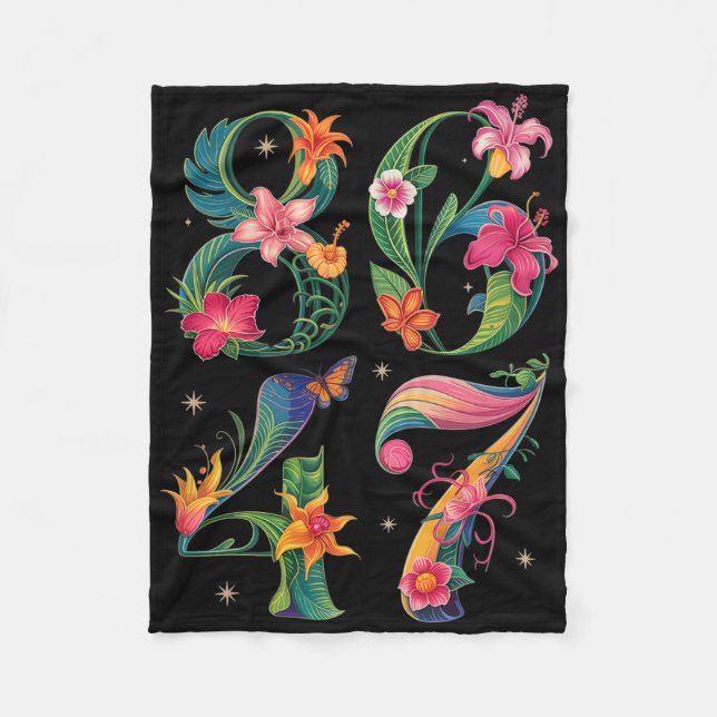 Couverture Polaire 8647 Subtle Anti Trump 86 47 Floral Boho Style 5 (Devant)