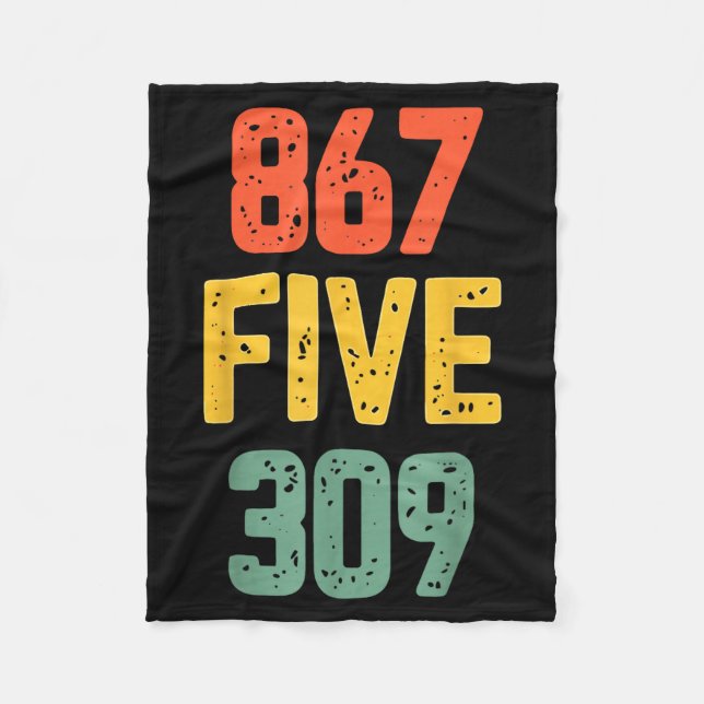 Couverture Polaire 867 Five 309 Retro Music Number Funny 80s Throwbac (Devant)