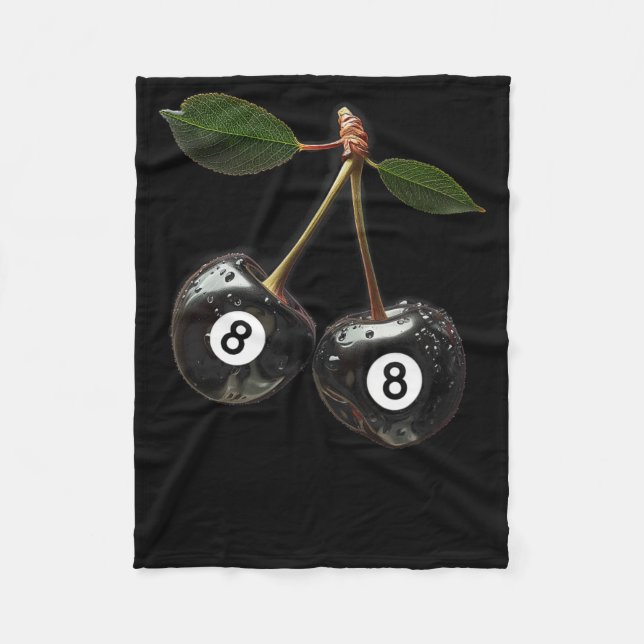 Couverture Polaire 8 Billard Billard Joueur Cerises (Devant)