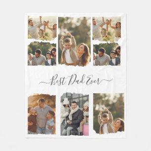 Couverture Polaire 8 Huit Photo Moderne Élégant Collage Famille Amour