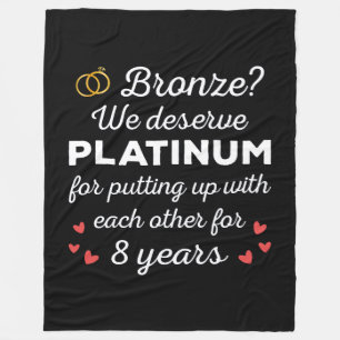 Couverture Polaire 8ème anniversaire Mariage I - Bronze Funny Couple