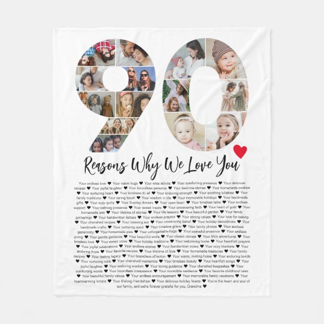 Couverture Polaire 90 Raisons pour lesquelles nous vous aimons 90e an (Devant)