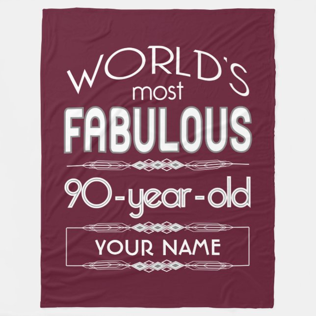 Couverture Polaire 90e anniversaire Monde le plus fabuleux Maroon rou (Devant)