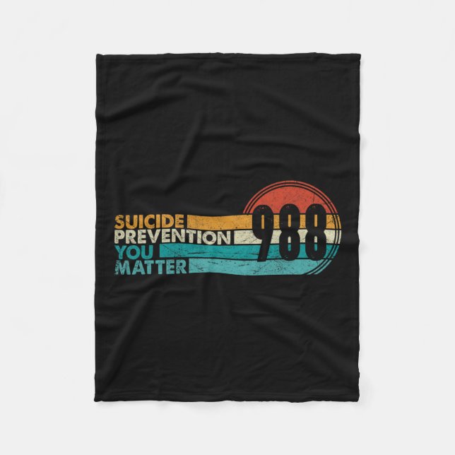 Couverture Polaire 988 Chemise Prévention du suicide Ligne de vie 988 (Devant)