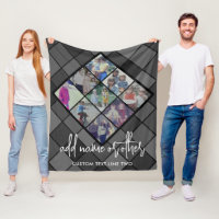 9 Photo Motif diamant - noir et gris