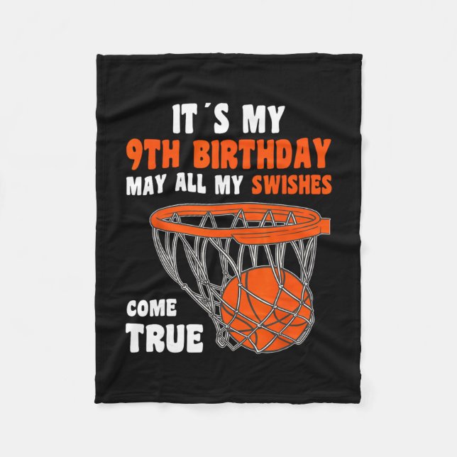 Couverture Polaire 9 Year Old Happy 9th Birthday Sketll 9th Birthday  (Devant)