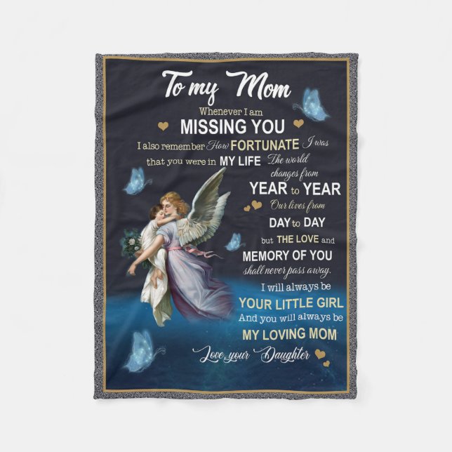 Couverture Polaire À Chaque Fois Que Je Manque, Tu Cadeaux À Maman (Devant)