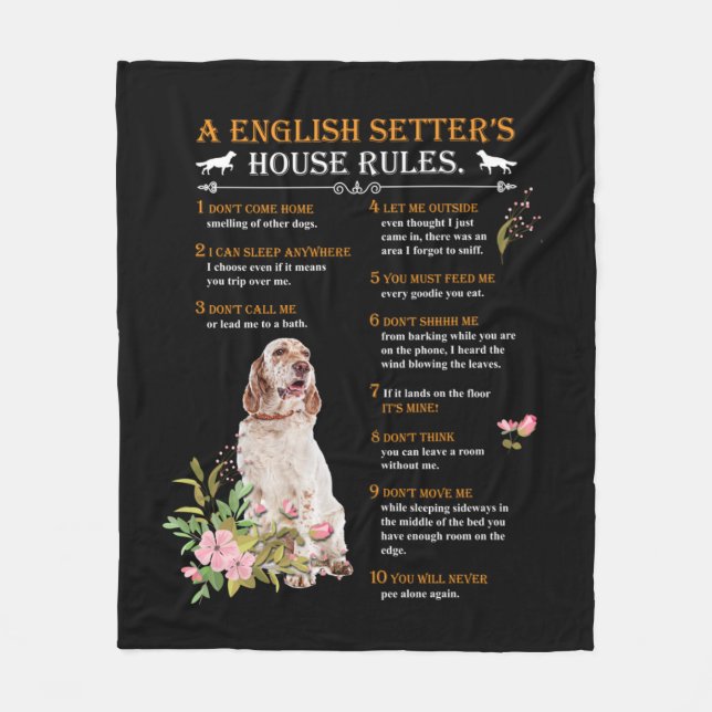 Couverture Polaire A English Setter's House Rules (Devant)