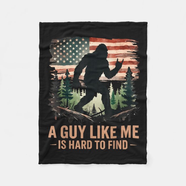 Couverture Polaire A Guy Like Me Is Hard To Find Bigfoot Funny Hiking (Devant)