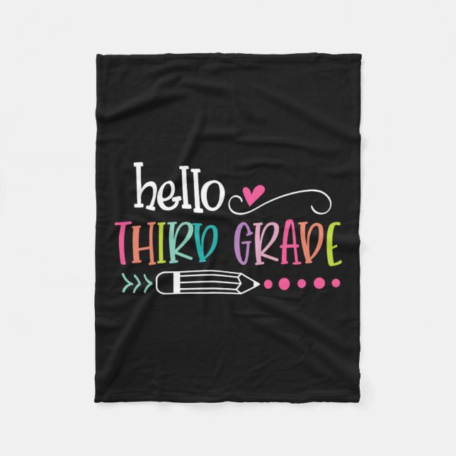 Couverture Polaire À l'école Bonjour 3ème 3ème année pour enfants gar (Devant)