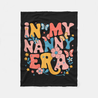 Couverture Polaire À l'ère de ma nounou Rétro Groovy Fête des mères N