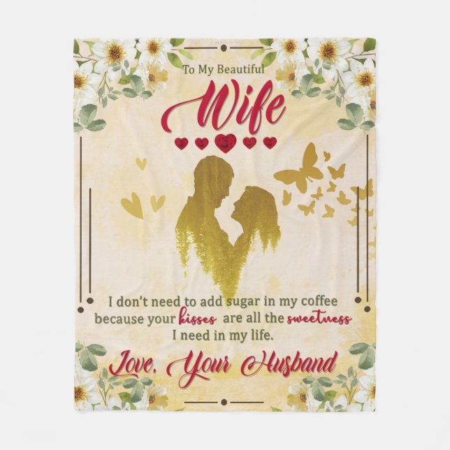 Couverture Polaire À Ma Belle Femme Des Cadeaux De Mari (Devant)