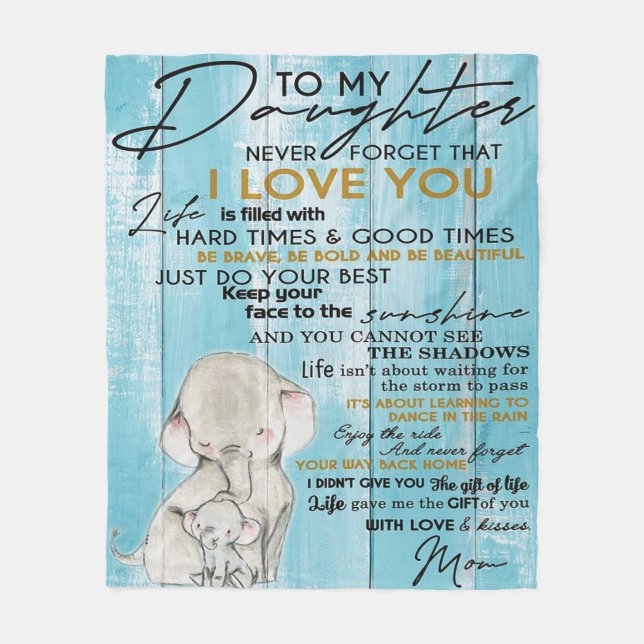 COUVERTURE POLAIRE À MA FILLE | JOLI CADEAU POUR LA FILLE (Devant)