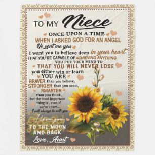 Couverture Polaire À ma nièce Je t'aime à la lune et retour 