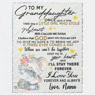 Couverture Polaire À ma petite-fille Aimez-vous pour toujours de Nana
