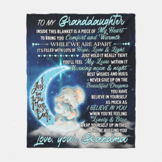 Couverture Polaire À ma petite-fille Elephant Idée cadeau d'anniversa