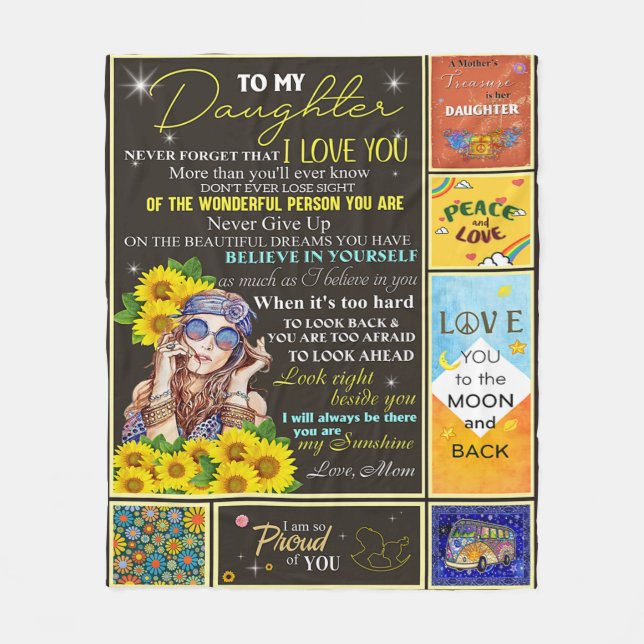 Couverture Polaire À ma petite-fille Sunflower Idée cadeau d'annivers (Devant)