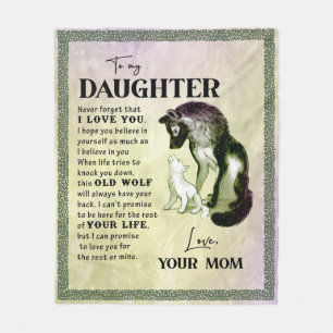Couverture Polaire À Mon Cadeau Fille, Lettre D'Amour Fille Et Maman