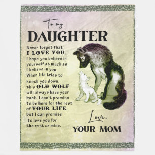 Couverture Polaire À Mon Cadeau Fille, Lettre D'Amour Fille Et Maman