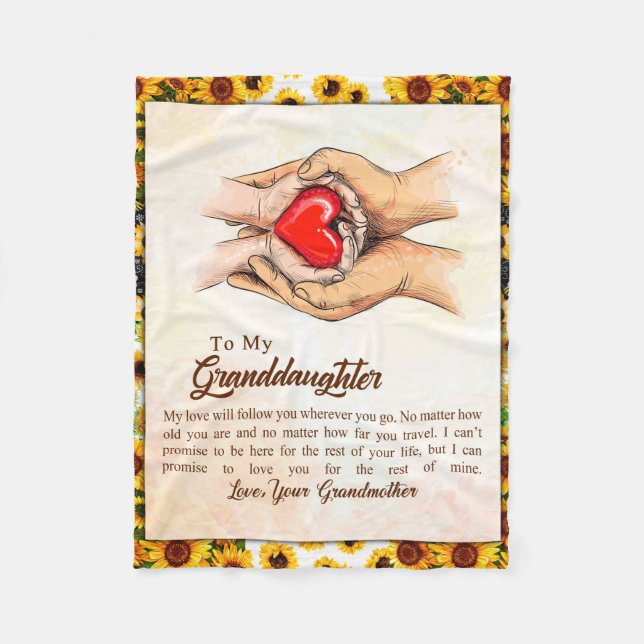 Couverture Polaire À Mon Don De Fleur De Soleil Grandma (Devant)