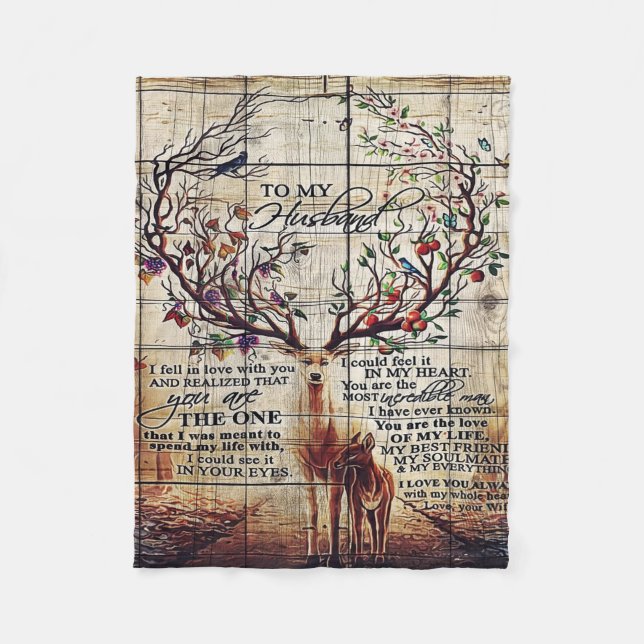 Couverture Polaire À mon mari | Cadeau Parfait Pour Mari (Devant)