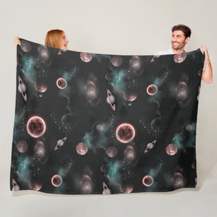 Couverture Polaire à Motif Spatial