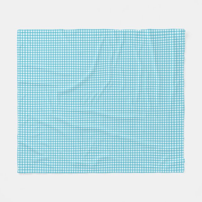Couverture Polaire A patterned fabric with a blue and white gingham  (Devant (Horizontal))