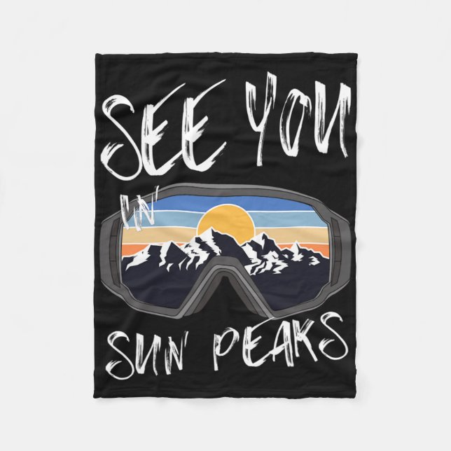 Couverture Polaire À Sun Peaks Vacation Ski Goggings (Devant)