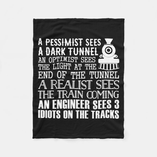 Couverture Polaire A Train Engineer And 3 Idiots Funny Joke  (Devant)