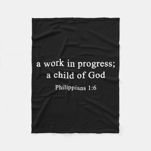 Couverture Polaire A Work In Progress Philipans 1_6 Christian Faith  (Devant)