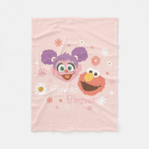 Couverture Polaire Abby Cadabby & Elmo   Fleurs pour toujours