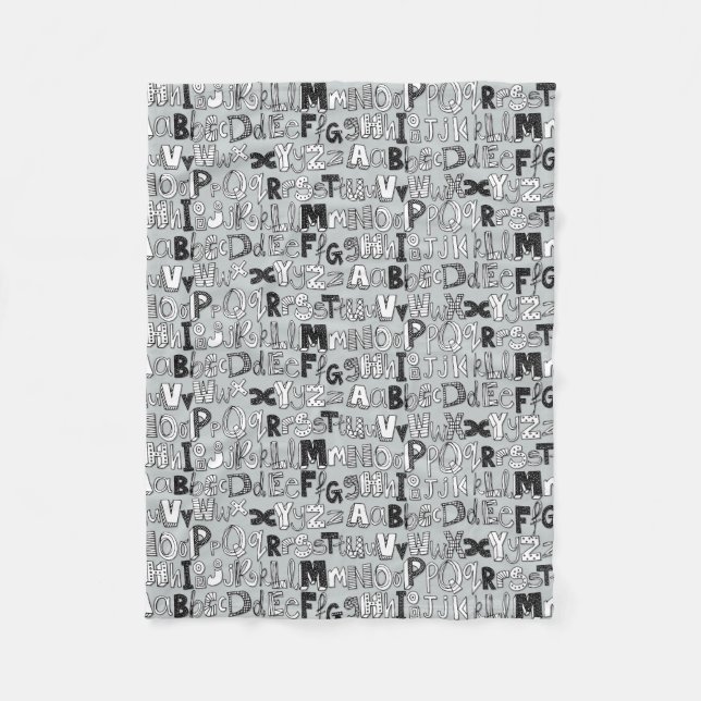 Couverture Polaire ABC argent (Devant)