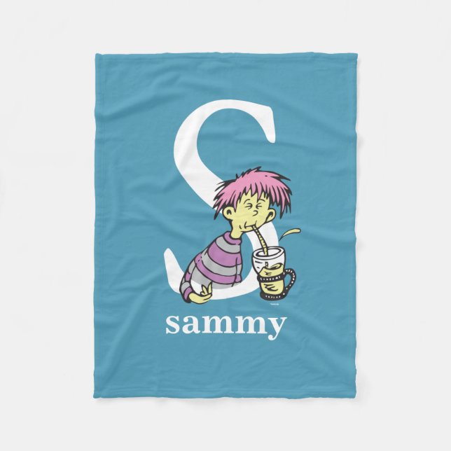 Couverture Polaire ABC du Dr Seuss : Lettre S - Blanc | Ajouter Votre (Devant)