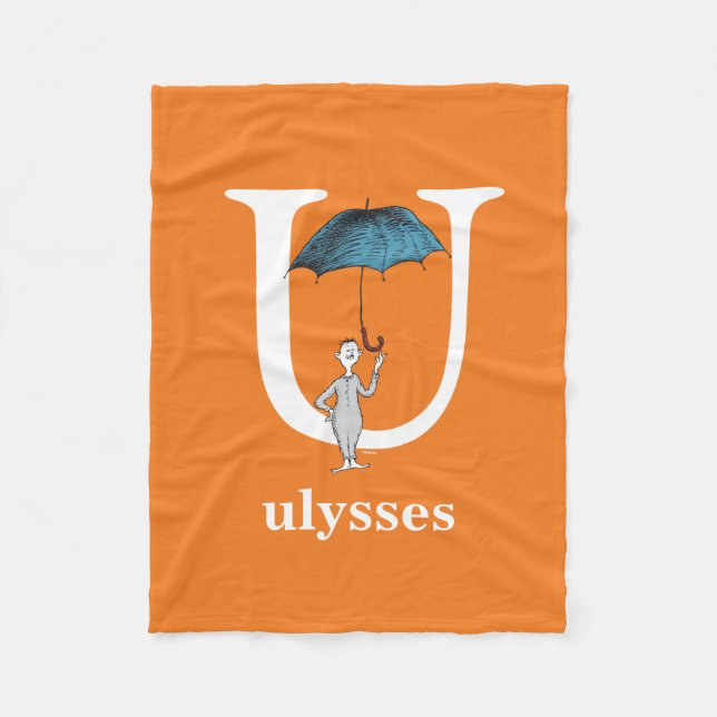 Couverture Polaire ABC du Dr Seuss : Lettre U - Blanc | Ajouter Votre (Devant)