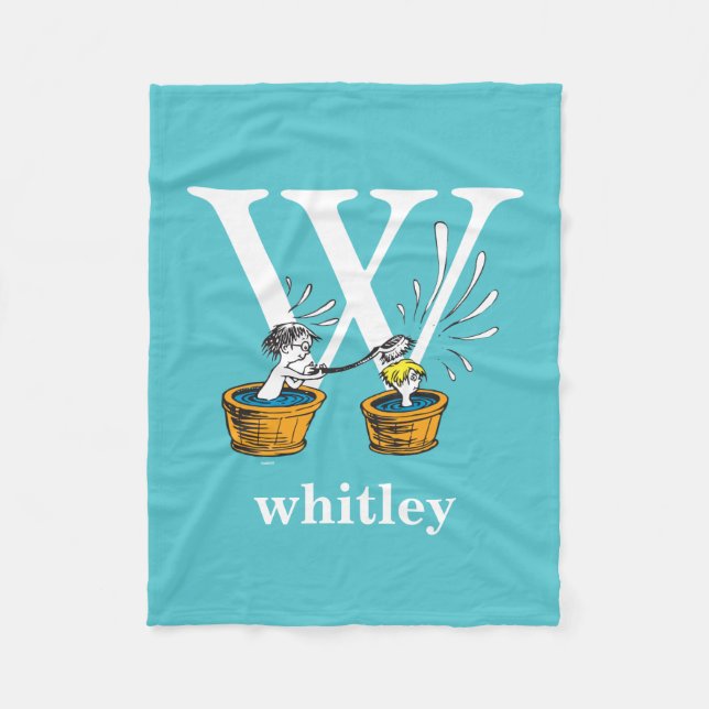 Couverture Polaire ABC du Dr Seuss : Lettre W - Blanc | Ajouter Votre (Devant)