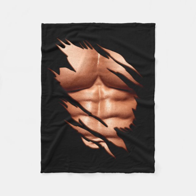 Couverture Polaire Abdominaux Déchirés Clic Drôle  (Devant)