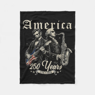 Couverture Polaire Abe Lincoln père fondateur jouant de la guitare