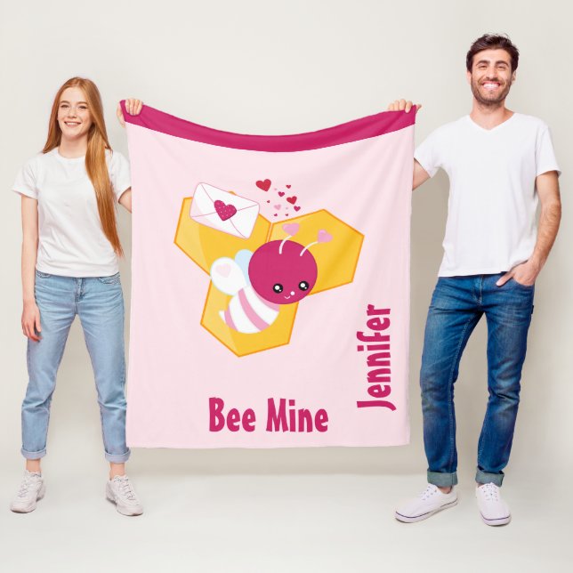 Couverture Polaire Abee Mine Mignonne Abeille aux Coeurs de Saint-Val (En situation)